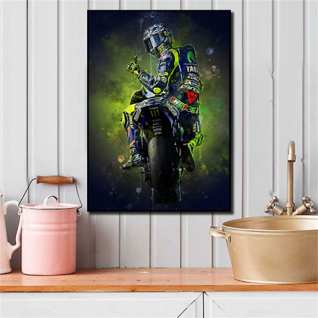 Valentino Rossi Moto Racing Poster And Prints Wall Canvas Sports Car Art Motorcycle Racer Painting For Living Room Home Decor Calligraphy