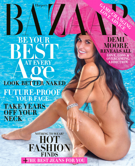 Demi Moore 56 Strips Totally Naked As She Poses By A Pool For Stunning Harper S Bazaar The